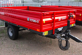 Прицеп тракторный самосвальный одноосный Т-735/1 (2,5т) воздушные тормоза